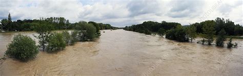 Flooding on the River Thur, Switzerland - Stock Image - C018/6061 ...