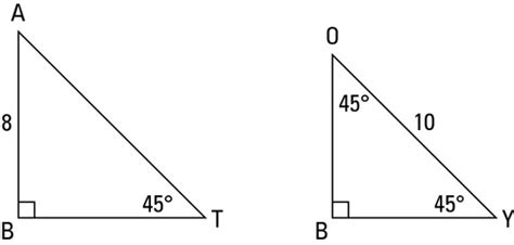 Identifying the 45 – 45 – 90 Degree Triangle - dummies