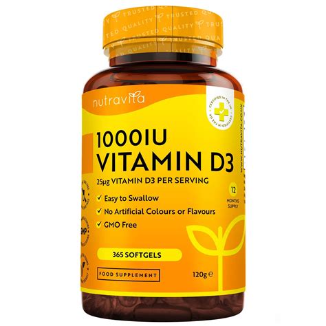 Buy D 1000 IU (25μg) – 365 VIT D Softgel s Full Year Supply – for ...