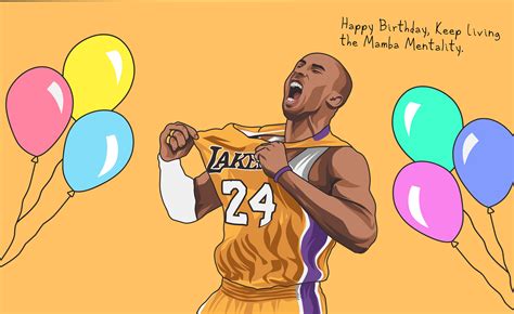 Birthday Card Kobe Bryant Lakers Birthday Card for Him Lakers Fan RIP ...