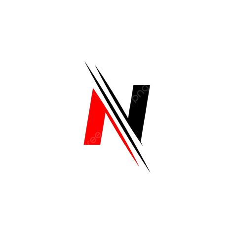 Letter N Clipart Hd PNG, Letter N Logo Graphic Elegant And Unique Sliced Design Template Vector ...