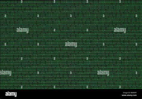 Binary numbers, zeros and ones, in green on a black computer monitor Stock Photo - Alamy