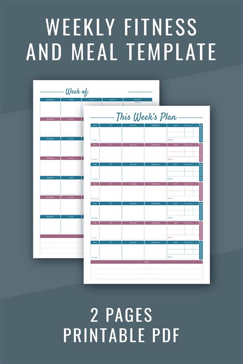 Fitness Meal Plan Template