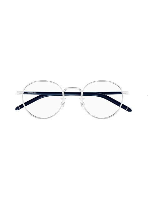 Montblanc Mb0273O 003 SILVER BLUE TRANSPARE. Ottica Giulianelli