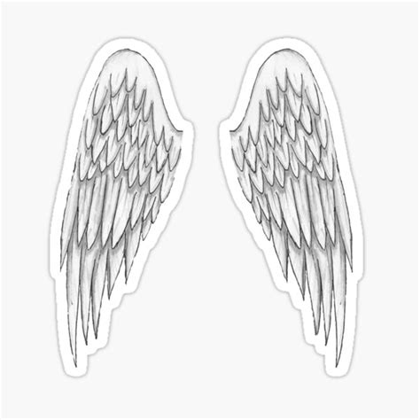 "Angel Wings T-Shirt" Sticker for Sale by AfroSmurfs | Redbubble