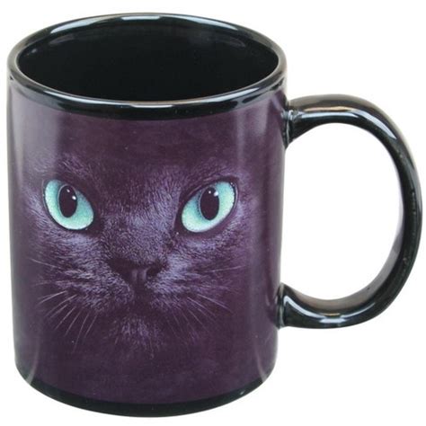 Just Funky Black Cat With Green Eyes 11oz Coffee Mug : Target
