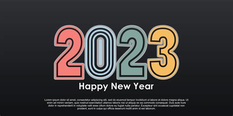 Happy new year logo design unique creative concept Premium Vector part ...