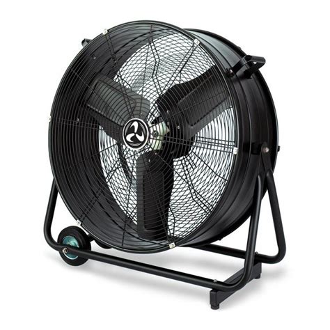 Industrial high velocity fan, 60 cm, IP44, on casters, powerful and robust.