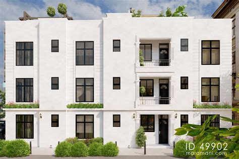 6-plex Apartments building - ID 49902 - Design by Maramani.com