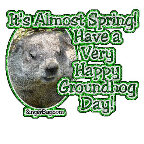 Groundhog Day Glitter Graphics, Comments, GIFs, Memes and Greetings for Facebook or Twitter