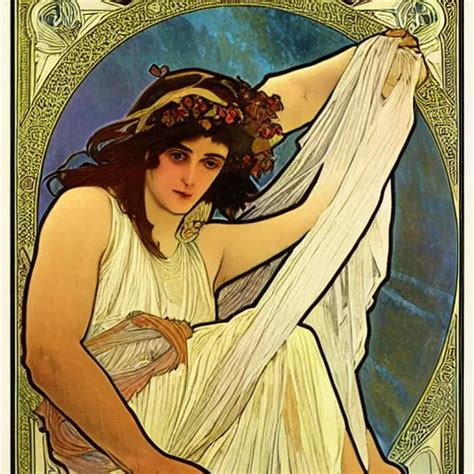 echo, greek mythology, painted by alphonse mucha | Stable Diffusion