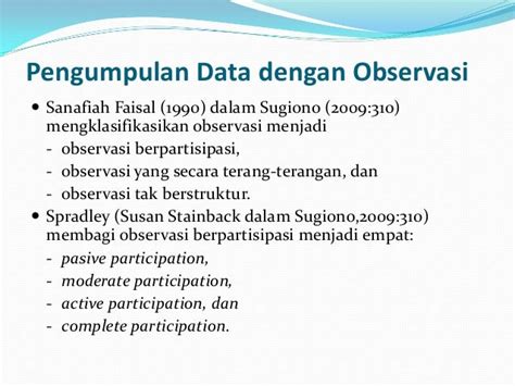 Teknik Pengumpulan Data Observasi