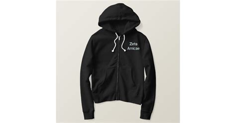 Zeta Amicae Embroidered Hoodie | Zazzle.com