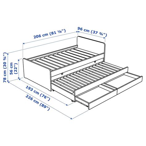 SLÄKT Bed frame with underbed and storage - white - IKEA Switzerland Cama Ikea, Bed Frame Design ...