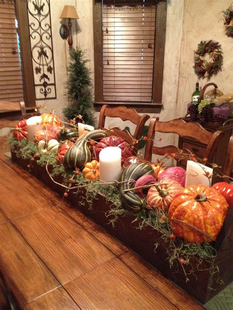 Fall Pumpkin Centerpiece Fall Pumpkin Centerpieces, Table Centerpieces, Table Decorations, Happy ...