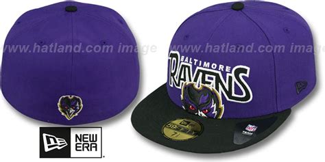 Baltimore Ravens PROFILIN Purple-Black Fitted Hat by New Era