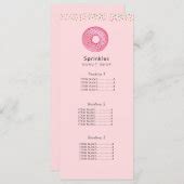 Donut shop Price list/ Menu Card | Zazzle