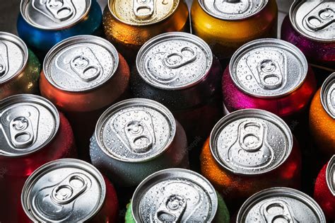 Premium Photo | Aluminum cans of soda background