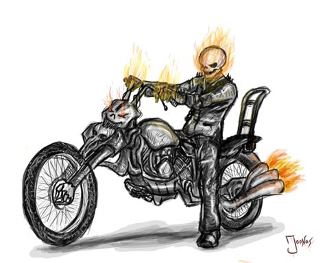 Ghost Rider With A Bike by yo-nas on DeviantArt