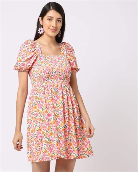 Buy Printed Fit & Flare Dress Online at Best Prices in India - JioMart.