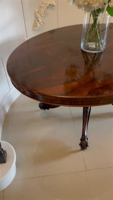 Superb Quality Antique Victorian Oval Rosewood Centre/dining Table in ...