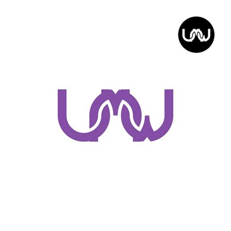 Premium Vector | Letter umw monogram logo design