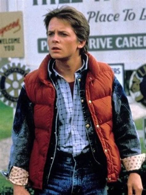 Marty McFly Vest | Back to the Future Puffer Vest Red