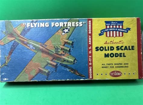 1942 TESTORS BOEING B-17E Flying Fortress Kit 500 Solid Wood - Rigid Box $189.00 - PicClick