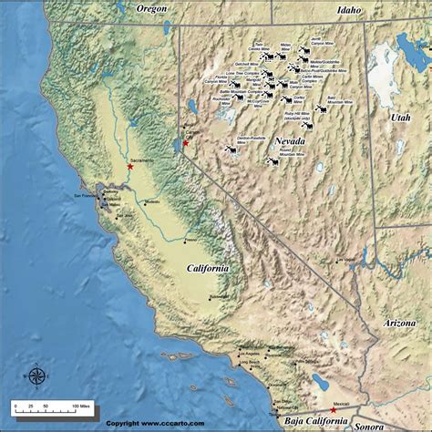 Nevada Gold Mines Map | World Gold Mines