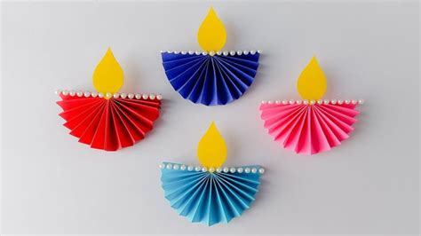 Paper Diya | Diya Decoration | Diya Making With Paper | Diwali ...