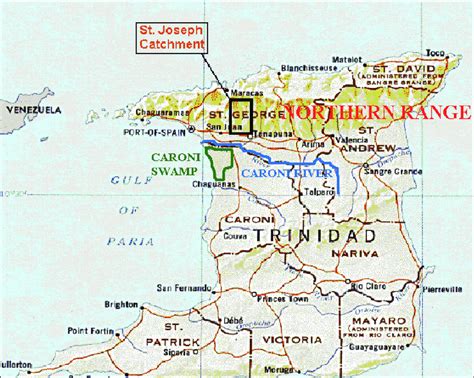 2-Location of the Maracas-St. Joseph River Catchment | Download Scientific Diagram