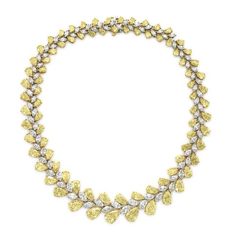 A COLORED DIAMOND AND DIAMOND NECKLACE | Christie's