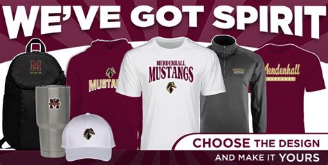 William Mendenhall Middle School Mustangs Apparel - LIVERMORE ...