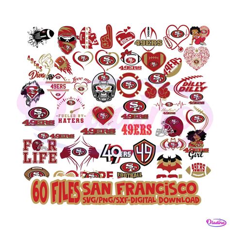 San Francisco 49ers SVG NFL Team SVG Bundle Download » Oladino