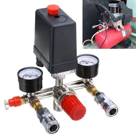 1pc 90 120PSI Air Compressor Pressure Switch Valve Manifold Regulator ...