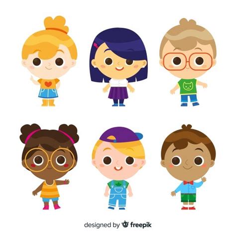 Free Vector | Children's day characters set | Illustration character ...