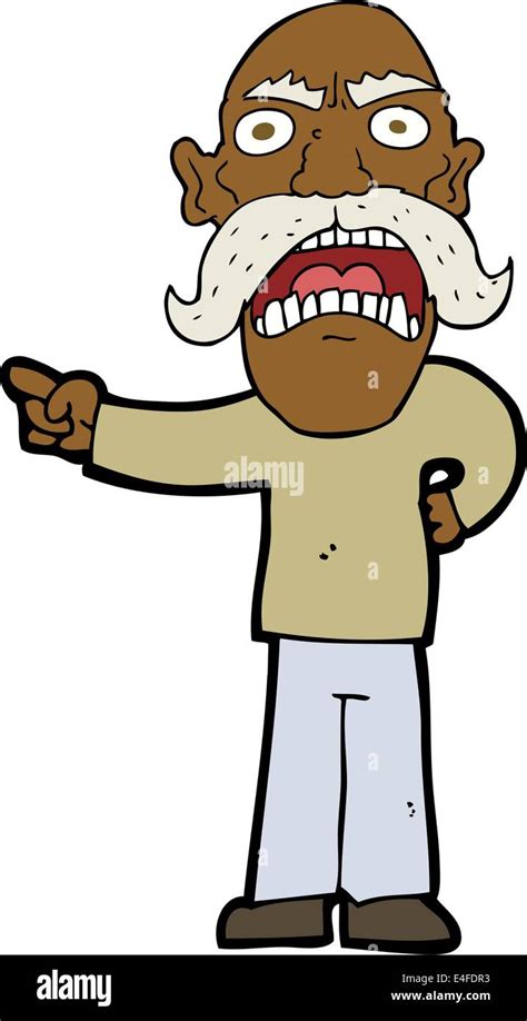 cartoon angry old man Stock Vector Image & Art - Alamy