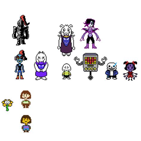 Pixilart - Undertale Main Bosses by TodorokiShouto