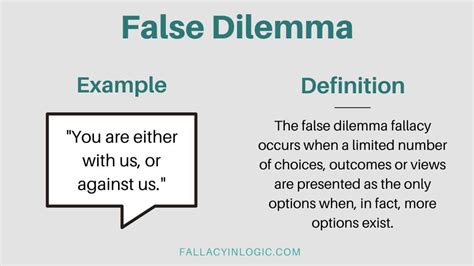 False Dilemma (Logical Fallacy): Definition and Examples - Fallacy In Logic