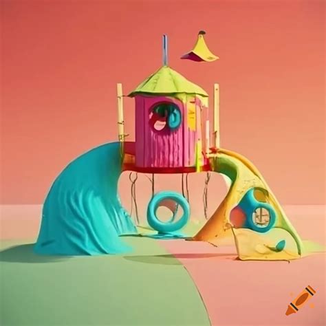 Colorful and surreal playground