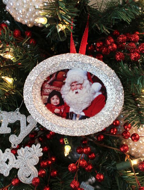 Glitter Photo Christmas Tree Ornaments - Two Sisters