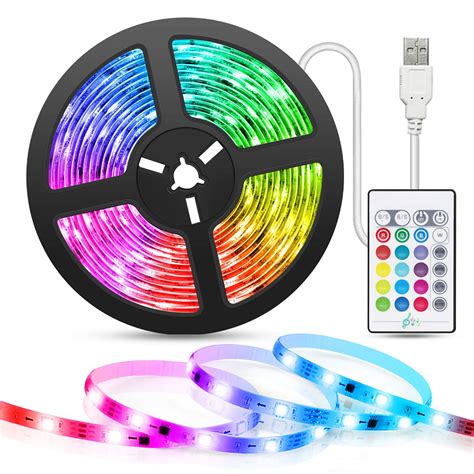 Buy LED Strip Light Music Sync 16.4ft, TASMOR USB Powered LED Light ...