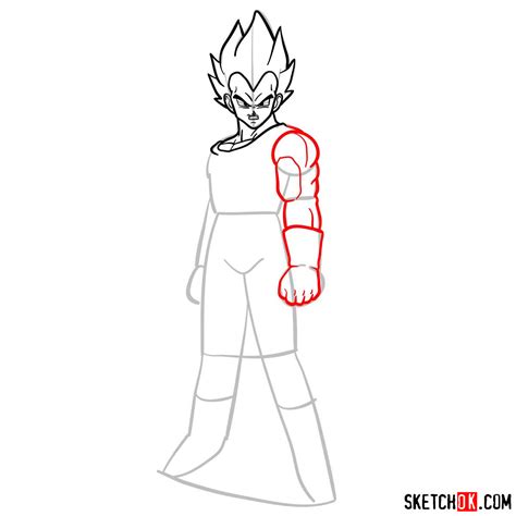 How to draw Vegeta | Dragon Ball anime - Sketchok