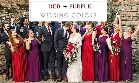 ️💜20 Red and Purple Wedding Color Ideas 2024