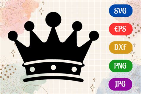 Crown | Black and White Logo Vector Art Graphic by Creative Oasis ...