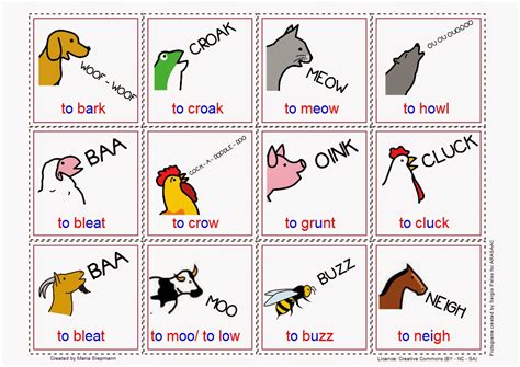 Babel - Free Language/Speech Therapy Resources. (PECS/ Montessori): Cards: Animal Noises