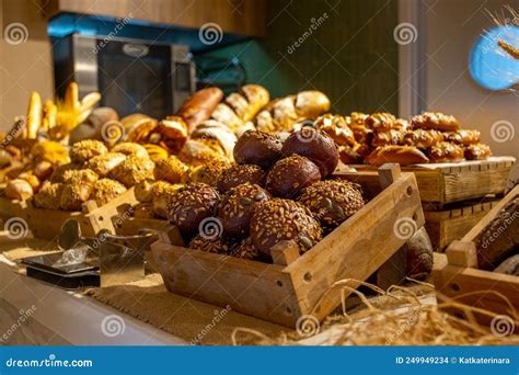 Rustic Set with Bread Buffet for Decoration Design. Rustic Wood Table ...