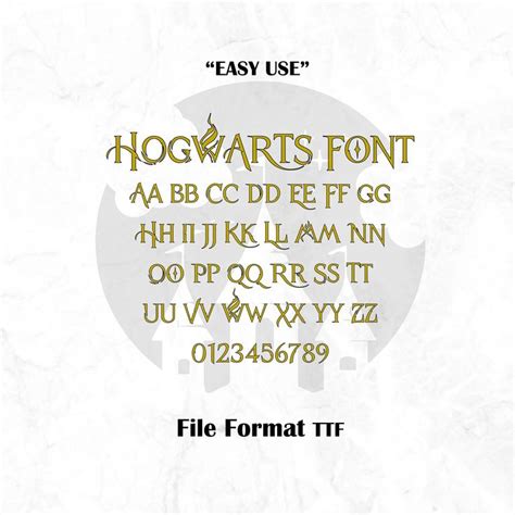 Hogwarts Legacy Font, alphabet, ttf. cricut file. | Ttf, Ttf fonts ...