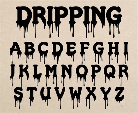 Dripping Font SVG, Dripping Letters, Alphabet (563653)