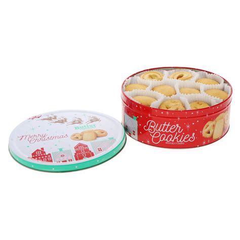 christmas butter cookies tin 16oz | let go & have fun